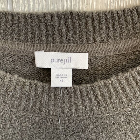 Pure Jill Oversized Sweater Front Pocket Portabello XS NWT - Picture 4 of 6